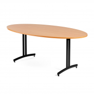 Oválny jedálenský stôl Sanna, 1200x700 mm, buk, čierna