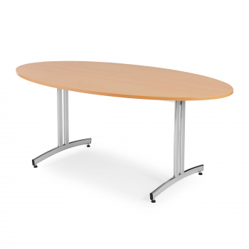Oválny jedálenský stôl Sanna, 1200x700 mm, buk, chróm