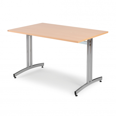 Jedálenský stôl Sanna, 1200x800 mm, buk, chróm