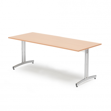Jedálenský stôl Sanna, 1800x800 mm, buk, chróm