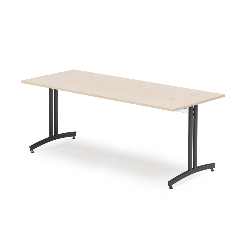 Jedálenský stôl Sanna, 1800x800 mm, breza, čierna