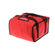 Ecomomic taška na 5 pizz, veľ. S, 35x35 cm, červená s čiernym lemom