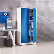 Kovová skriňa Style, 1900x1000x400 mm, biela, modré dvere