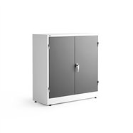 Kovová skriňa Style, 1000x1000x400 mm, biela, tmavo šedé dvere
