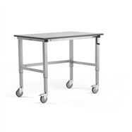 Mobilný pracovný stôl Motion, 1200x800 mm, nosnosť 150 kg, šedá doska HPL