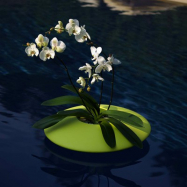 Plávajúci dizajnový kvetináč Ninfea