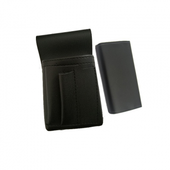 Koženkový set - kasírka (čierna, imitácia kože, 2 zipsy) a vrecko New Barex