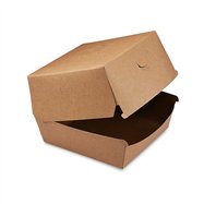 Hamburger box hnedý 13,5x13,5x10cm, 50 ks