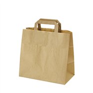 Papierové tašky hnedo s rozmermi 32x16 x 27 cm, 50 ks