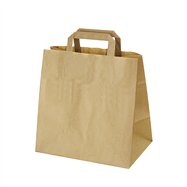 Papierové tašky hnedo o rozmere 32x21x33 cm, 50 ks
