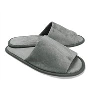 Pantofle s otvorenou špičkou, 28 cm, šedé