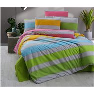 Obliečky francúzske bavlna 240x200,70x90 Rainbow color, zipsový uzáver