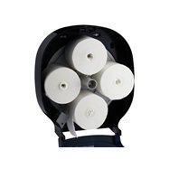 Zásobník na štyri rolky toaletného papiera bez dutinky MERIDA ONE MAXI, čierny
