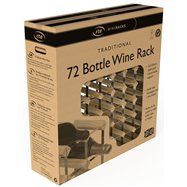 Stojan na víno RTA na 72 fliaš, svetlý dub - pozinkovaná oceľ / zostavený