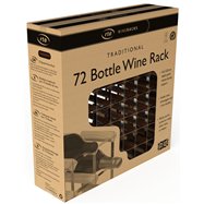 Stojan na víno RTA na 72 fliaš, tmavá borovica - pozinkovaná oceľ / zostavený