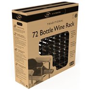 Stojan na víno RTA na 72 fliaš, čierny jaseň - pozinkovaná oceľ / zostavený