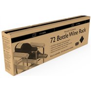 Stojan na víno RTA na 72 fliaš, čierny jaseň - pozinkovaná oceľ / rozložený