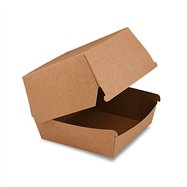 Hamburger box hnedý 11x11x9 cm, 50 ks v balení