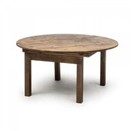 Skladací okrúhly drevený stôl FERMETTE ROUND, Ø 152 cm, výška 74 cm, Borovica