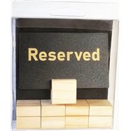 Stolové rezervačné tabuľky so zlatým nápisom "RESERVED", 5 ks