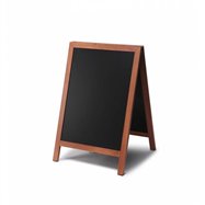 Drevené áčko s kriedovou tabuľou Veľkosť / formát: 550 x 850 mm, Farba rámu: Svetlo hnedá