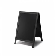 Drevené áčko s kriedovou tabuľou Veľkosť / formát: 550 x 850 mm, Farba rámu: Čierna