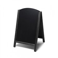 Drevené áčko s vysúvacou tabuľou Veľkosť / formát: 550 x 850 mm, Farba rámu: Čierna