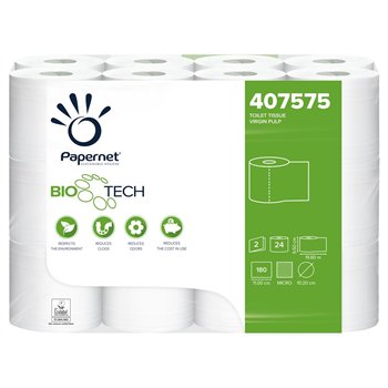 Toaletný papier v konvenčnej roli Superior BioTech, 2 vr., celulóza, 19,8 m, 24 ks