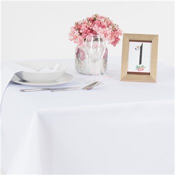 Reštauračný teflónový obrus HOTELUM SERENITY, 140x160 cm, biely