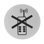 Samolepiaci informačný štítok - zákaz mobilných telefónov