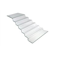 Sedmistupňové skleněné bufetové schody Vetro, 680x (v) 200 mm, transparentní