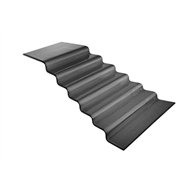 Sedmistupňové schody černé skleněné bufetové Vetro, 680x (v) 200 mm