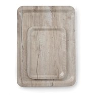 Tácka servírovacia s melamínovým laminátom so vzorom dreva, HENDI, Tmavé drevo, 370x530mm
