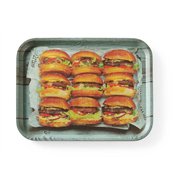Servírovací podnos, protišmykový, obdĺžny, s potlačou, HENDI, tasty burger, 330x430mm