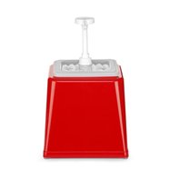 Dávkovač na omáčky s pumpičkou, HENDI, 2,5L, Červená, 230x210x(v)327mm