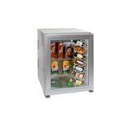 Minibar BC30G, presklený, strieborný, 30 l