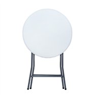 Skladací koktailový bistro stôl HOTELUM, Ø 80 cm, biely