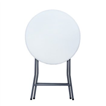 Skladací koktailový bistro stôl HOTELUM, Ø 80 cm, biely