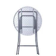 Skladací koktailový bistro stôl HOTELUM, Ø 80 cm, biely