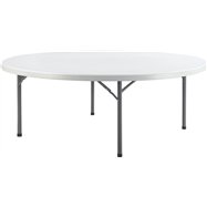 Okrúhly banketový skladací stôl HOTELUM 152 LIGHT, Ø152 cm, biely