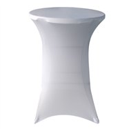 Elastický poťah HOTELUM na koktailové stoly Ø80 cm, biely