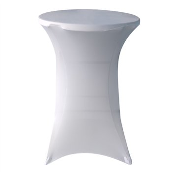 Elastický poťah HOTELUM na koktailové stoly Ø80 cm, biely