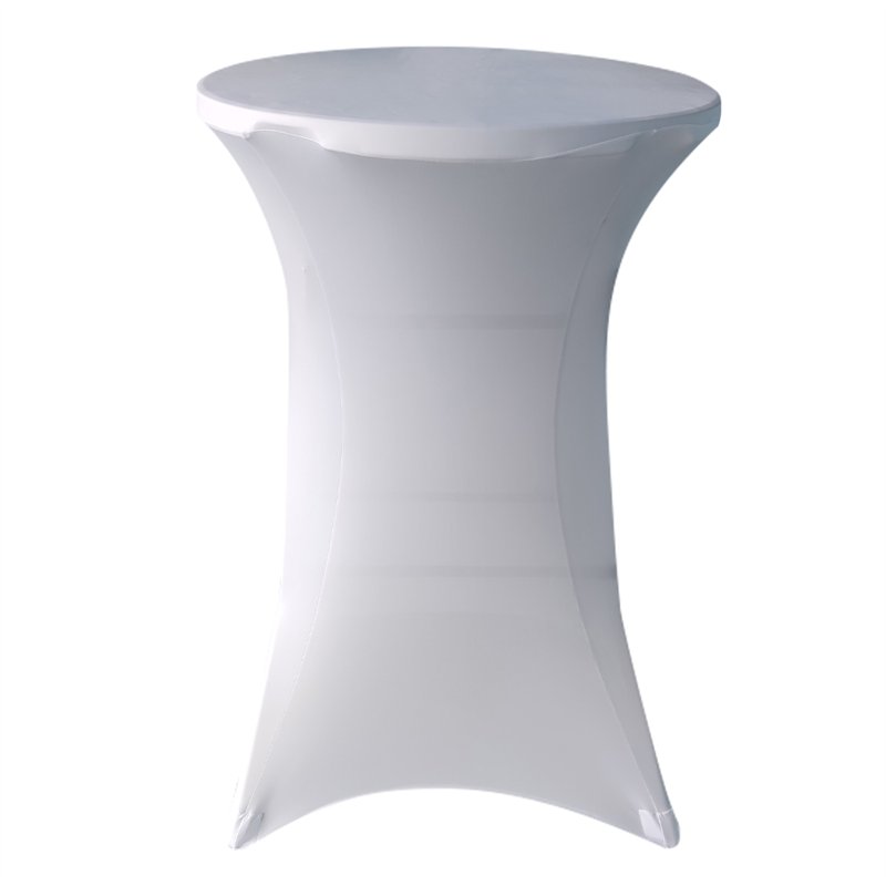 Elastický poťah HOTELUM na koktailové stoly Ø80 cm, biely