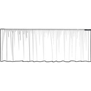 Zvlnená rautové sukne pre mobilné pódium, 410 x 40 cm, čierna