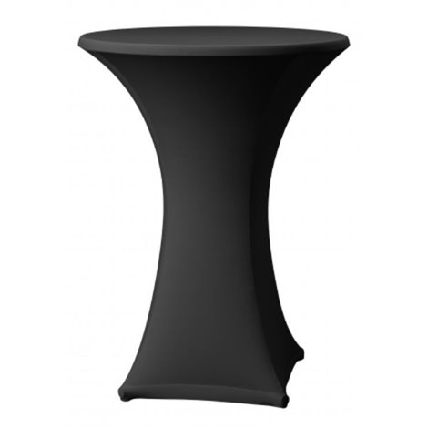 Elastický poťah SAMBA na koktejlové stoly Ø 60cm - čierny