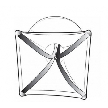 Elastický poťah SAMBA na koktejlové stoly Ø 60cm - čierny