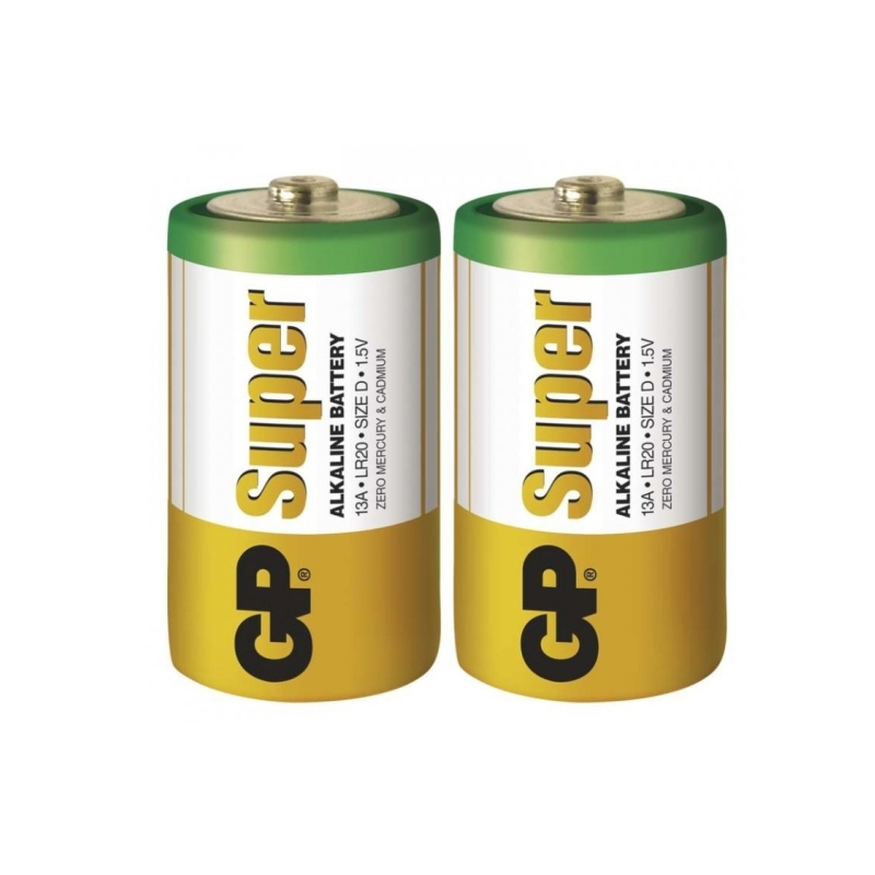 Alkalická batéria GP Super LR20 (D), blister
