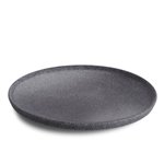 Granit plytký tanier prům.26 cm, v pologlazovaném prevedení, tmavý odtieň granit

